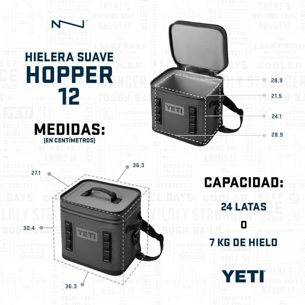 18010130005 HIELERA SUAVE HOPPER FLIP 12 MARINO MARCA YETI