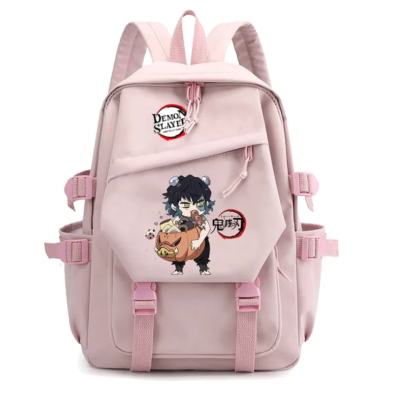 3Pcs/set Demon Slayer Backpack Student Back To School Bag Children Girl Boy Schoolbag Teenage Lunch Bags Large Travel Backpack