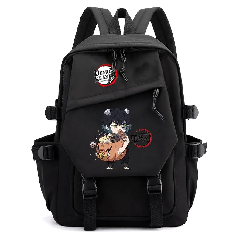 3Pcs/set Demon Slayer Backpack Student Back To School Bag Children Girl Boy Schoolbag Teenage Lunch Bags Large Travel Backpack