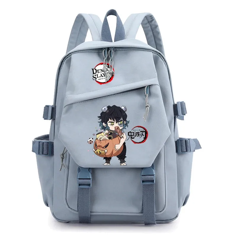 3Pcs/set Demon Slayer Backpack Student Back To School Bag Children Girl Boy Schoolbag Teenage Lunch Bags Large Travel Backpack