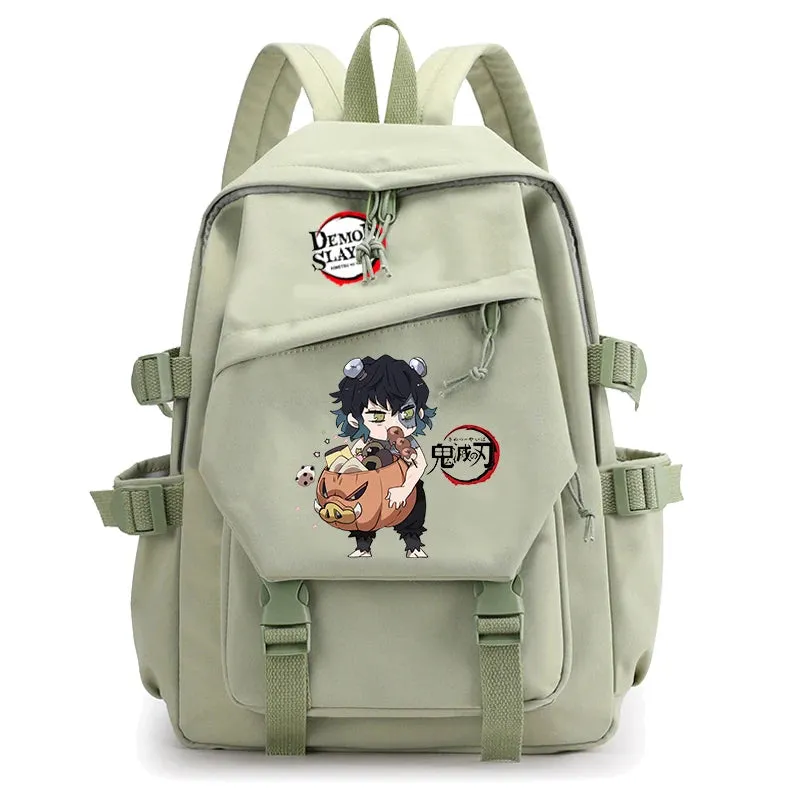 3Pcs/set Demon Slayer Backpack Student Back To School Bag Children Girl Boy Schoolbag Teenage Lunch Bags Large Travel Backpack