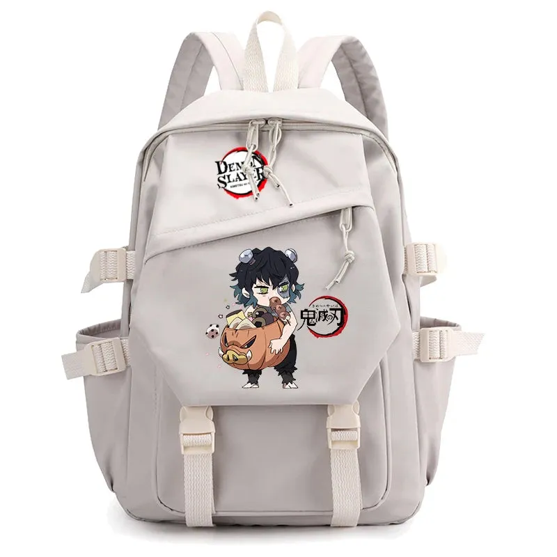 3Pcs/set Demon Slayer Backpack Student Back To School Bag Children Girl Boy Schoolbag Teenage Lunch Bags Large Travel Backpack