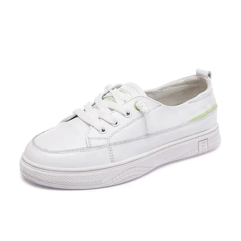 ACS18 Women's Casual Shoes - Leather White Sneakers