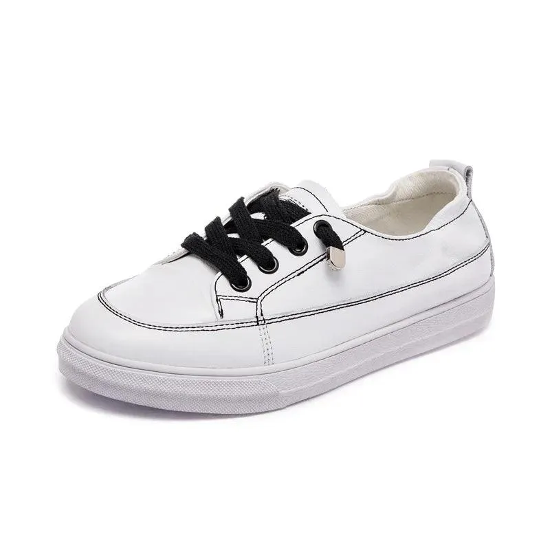 ACS18 Women's Casual Shoes - Leather White Sneakers