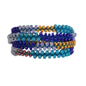 African Trade Bead Wrap Bracelet