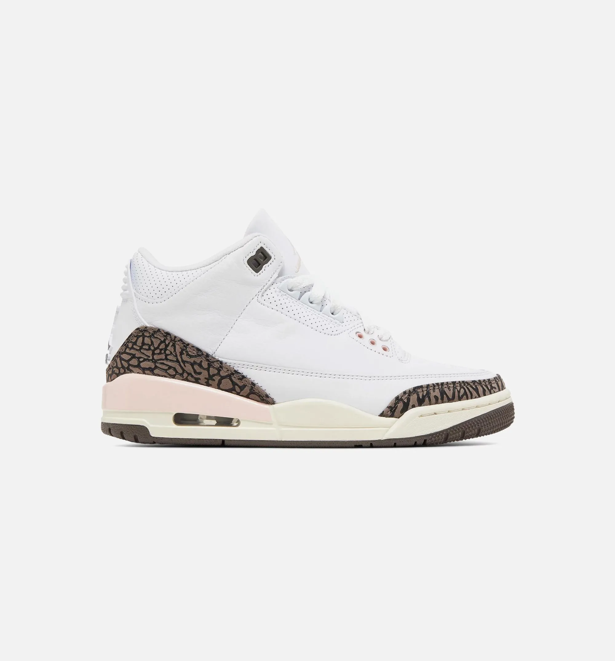 Air Jordan 3 Neapolitan Womens Lifestyle Shoes - White/Dark Mocha/Atmosphere