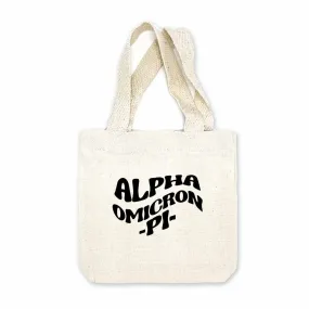 Alpha Omicron Pi Mod Sorority Name Mini Tote Gift Bag