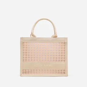 Alyssa Mini Houndstooth Tote Bag