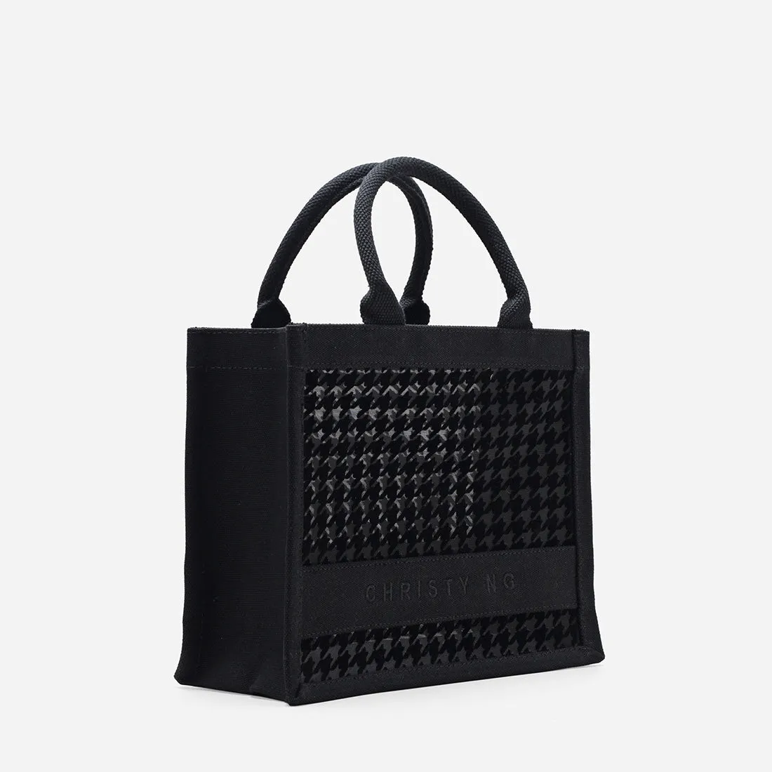 Alyssa Mini Houndstooth Tote Bag