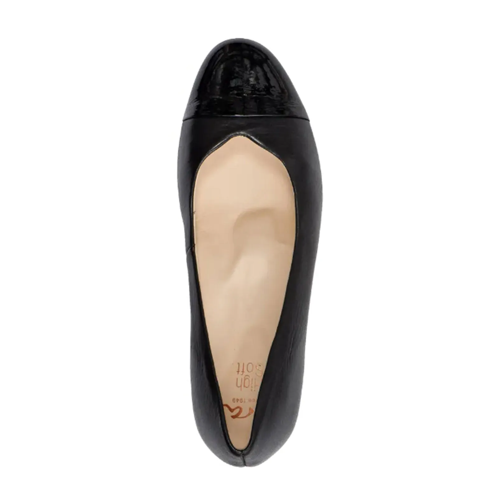 Ara Nanette Black Heel Pump (Women) - Black Patent/Black Calf