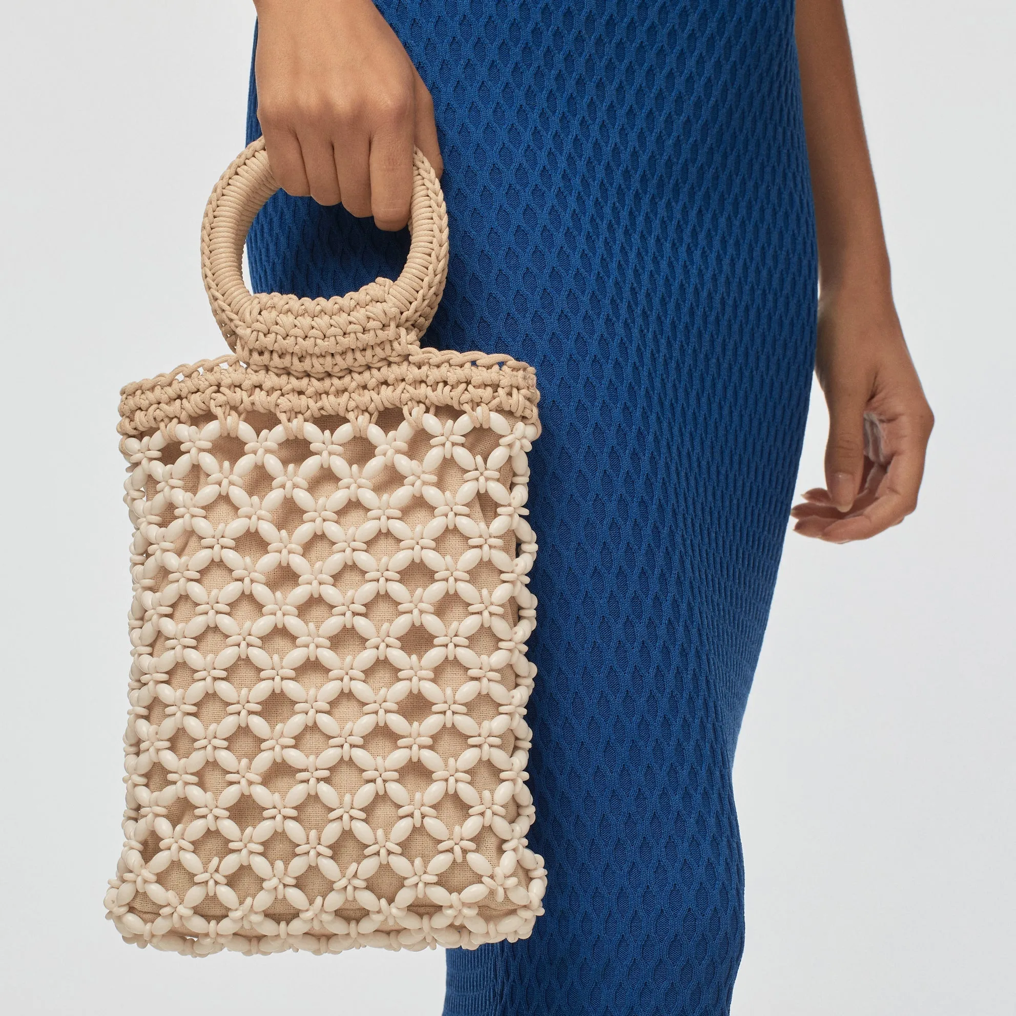 BEACHCOMBER BEADED CROCHET MINI TOTE