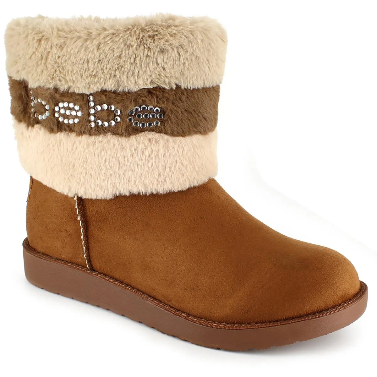 Bebe Womens Laverne Faux Fur Cold Weather Shearling Boots