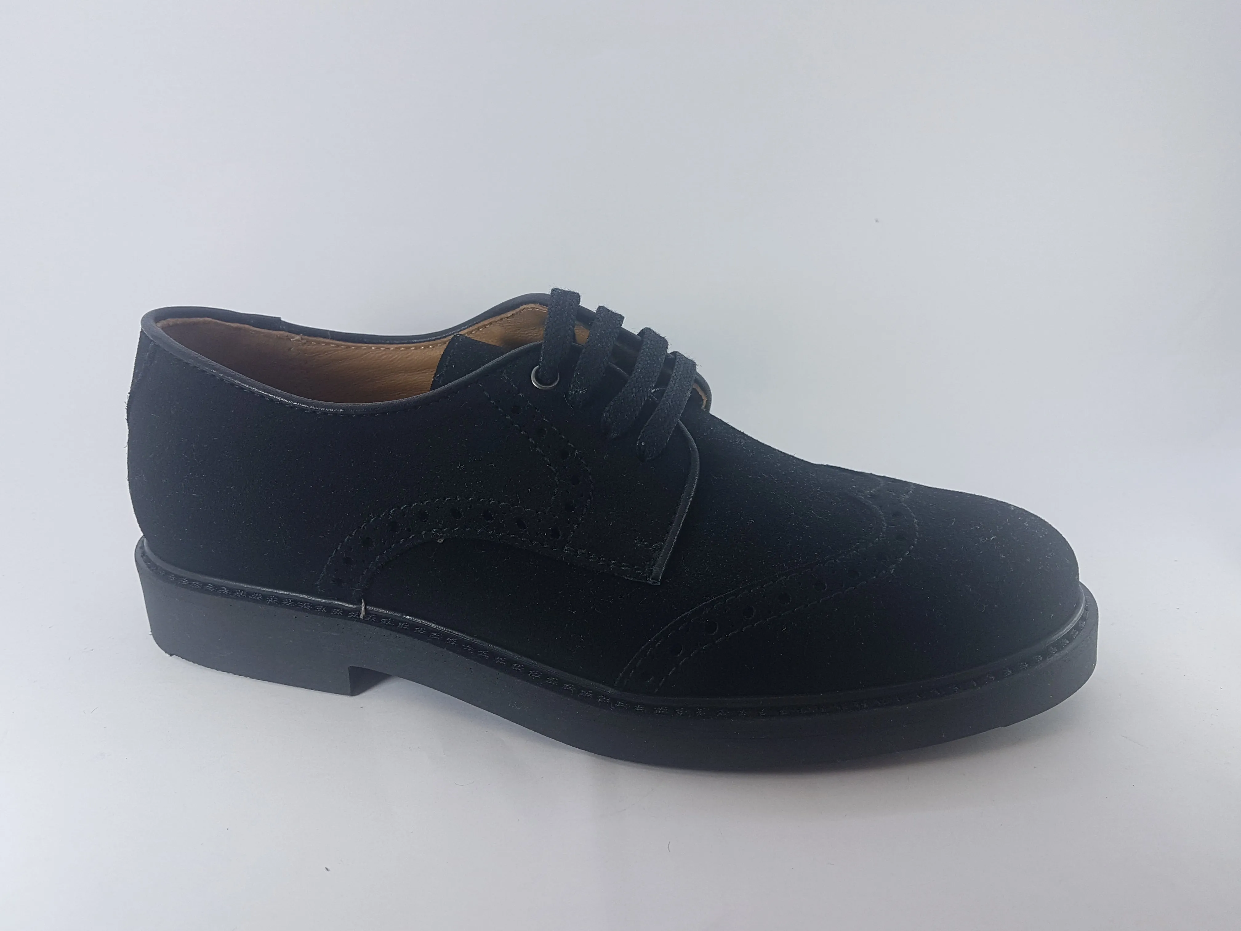 Beberlis Boys Suede Black Oxford Design Dress Shoe