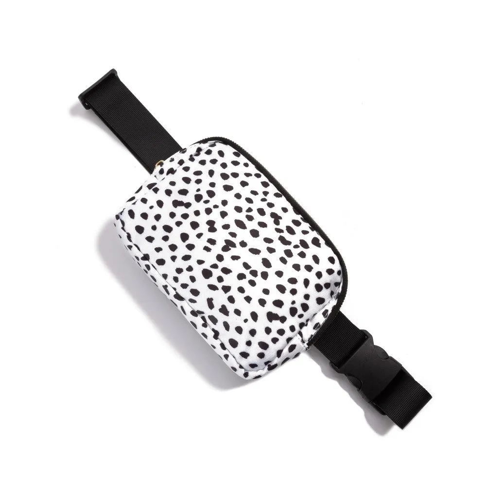 Belt Bag in White Dot