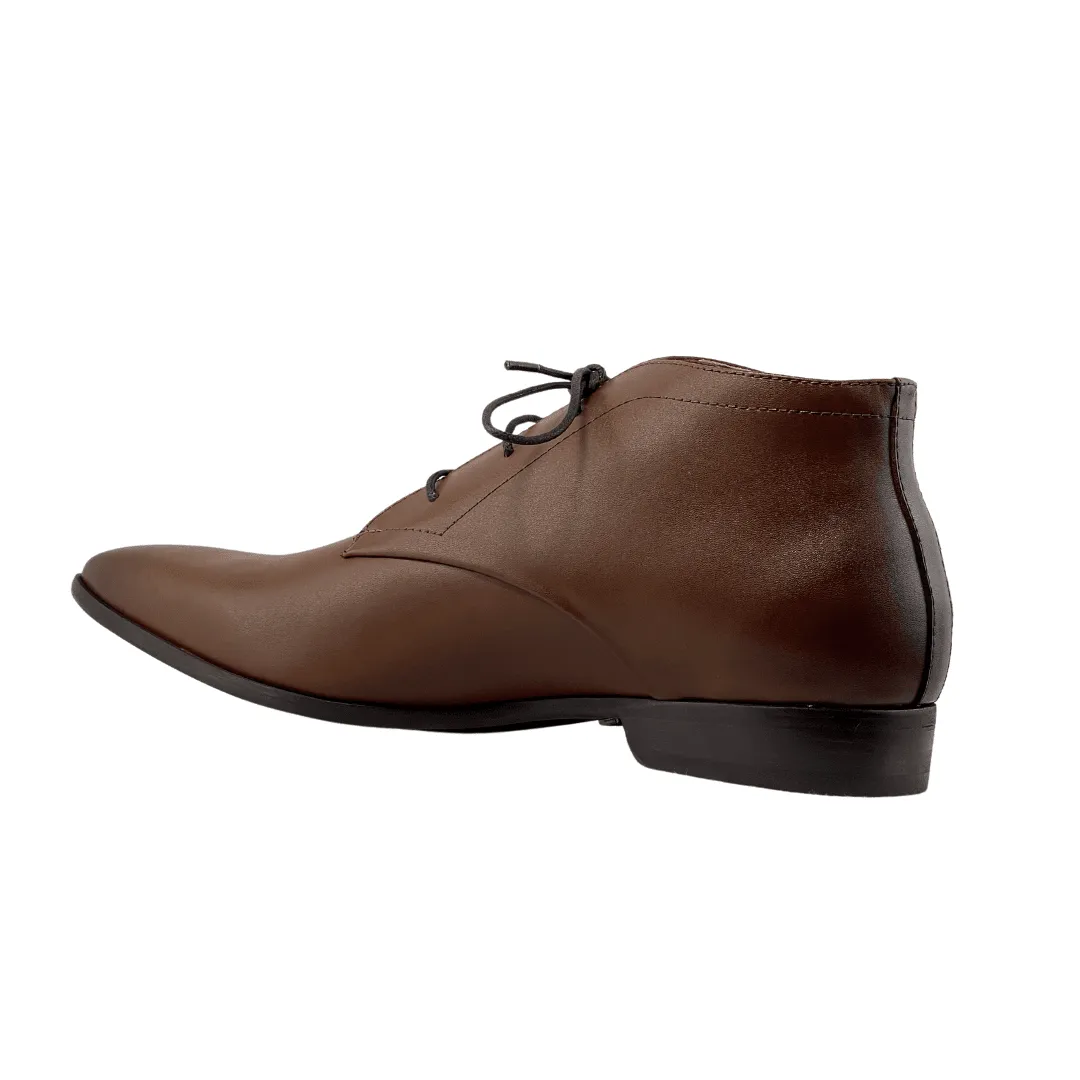 'Benjie' men's vegan chukka by Zette Shoes - cognac