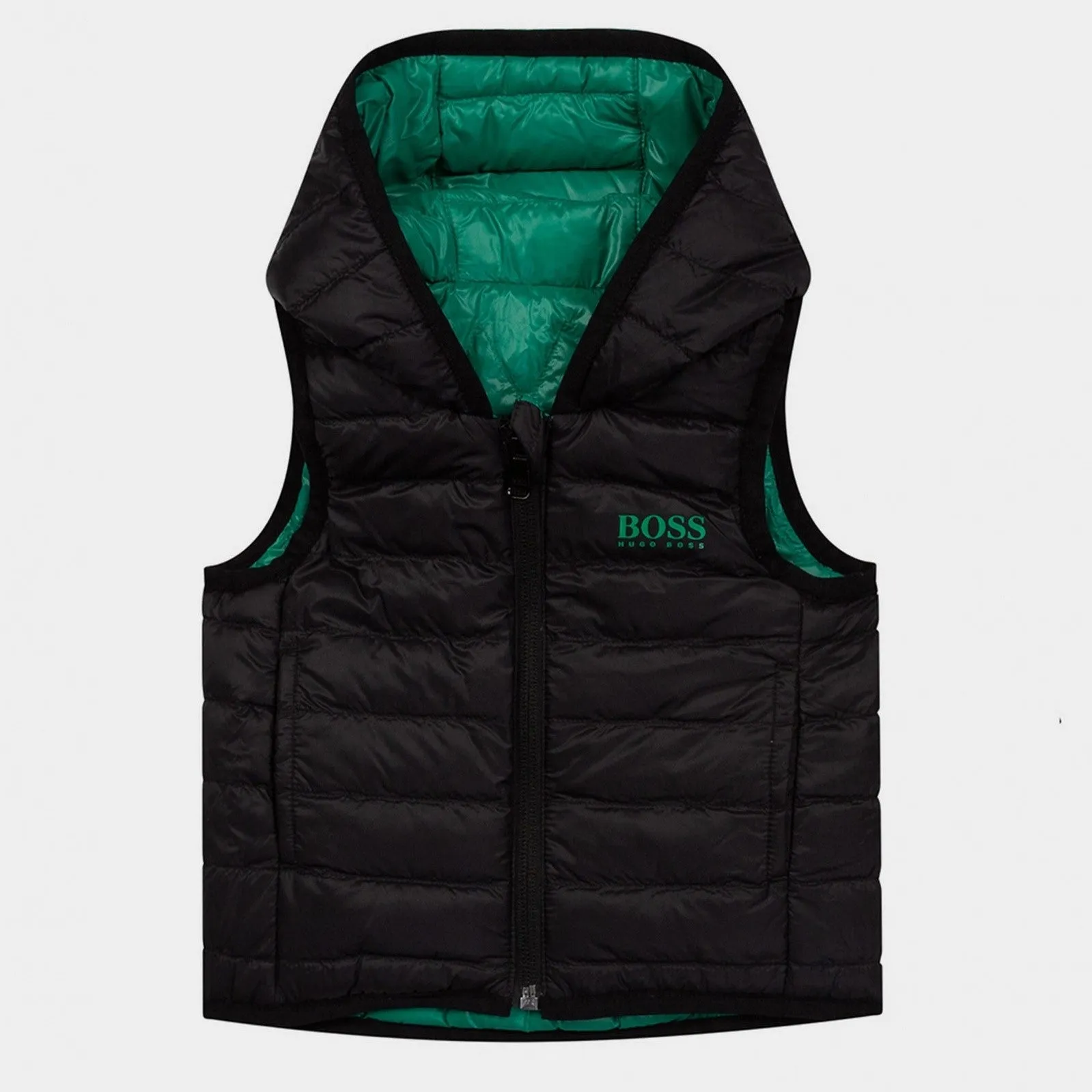 Black & Green Reversible Vest