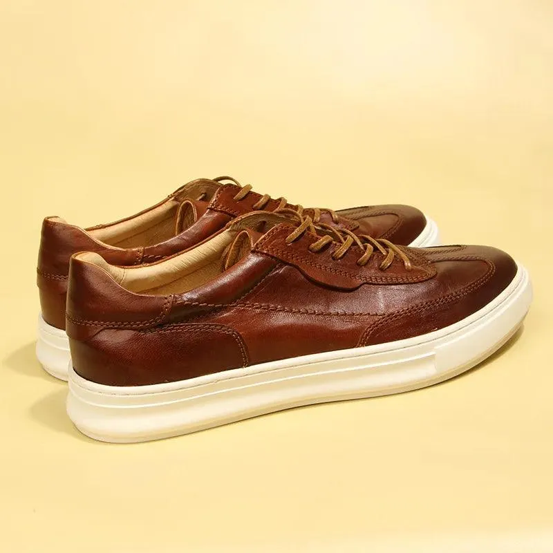 Classical TR2441 Men's Casual Shoes: Leather Sneakers