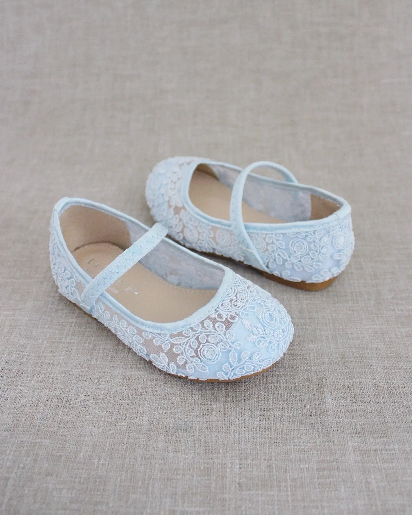 Crochet Lace Mary Jane Flats