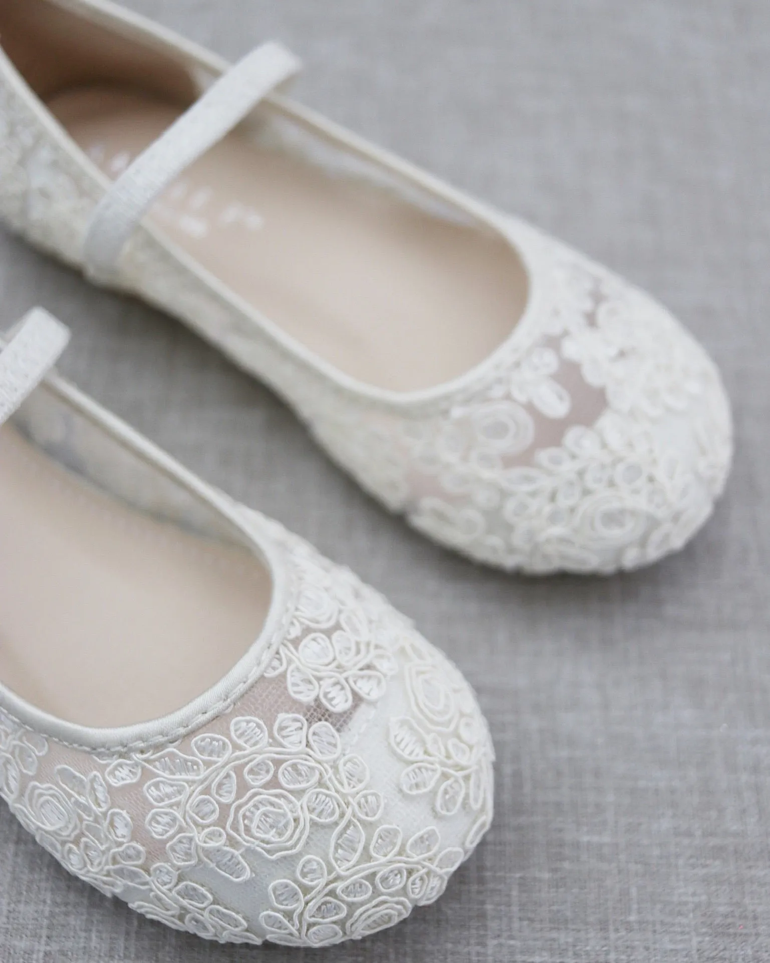 Crochet Lace Mary Jane Flats