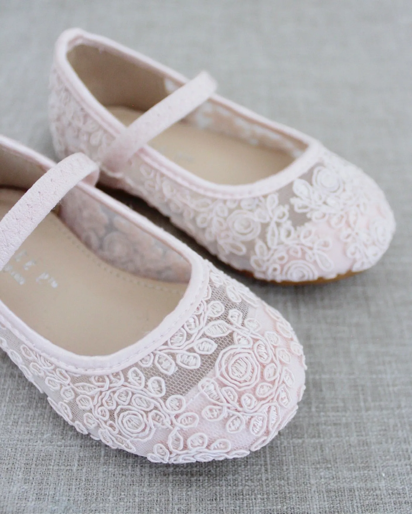 Crochet Lace Mary Jane Flats