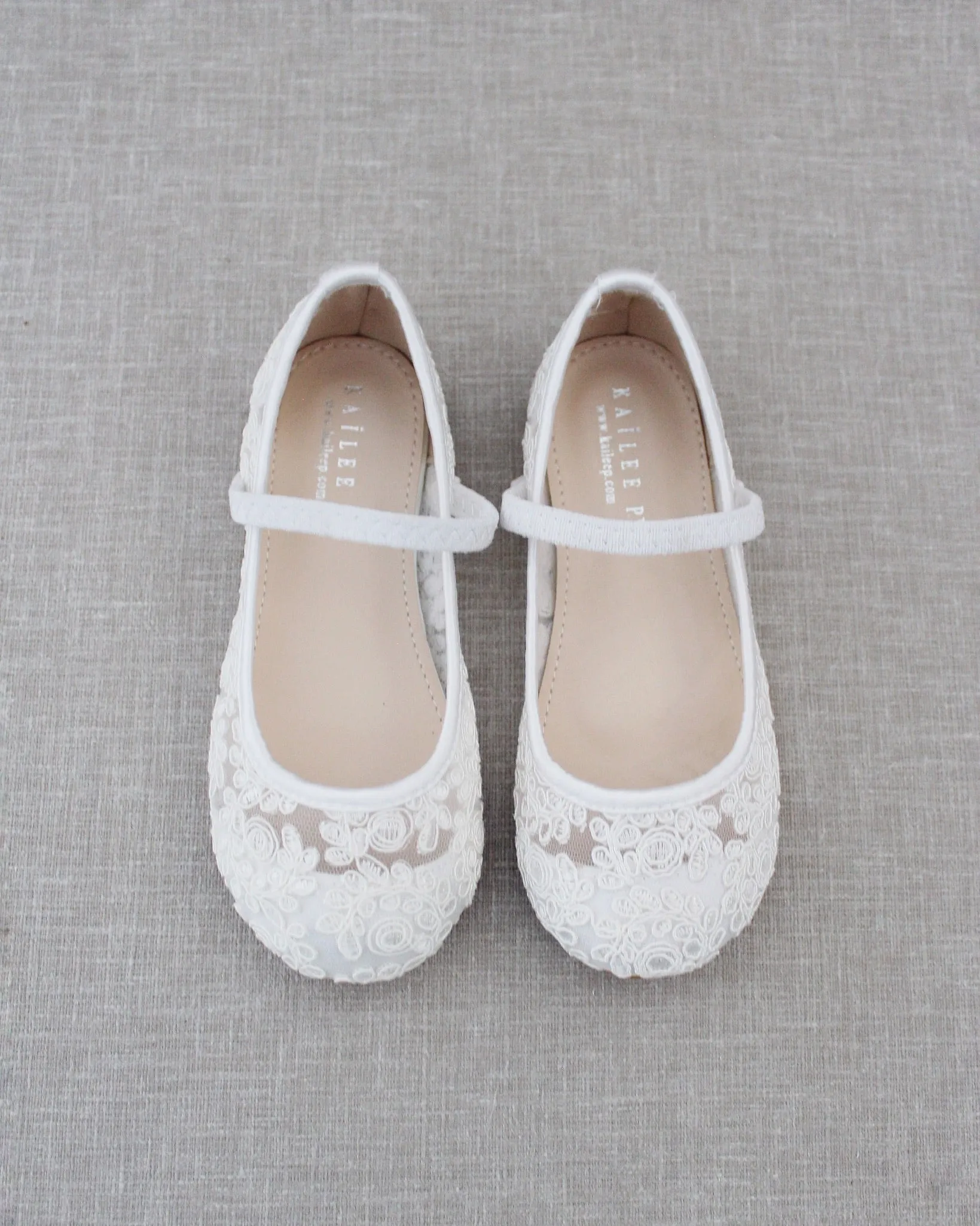 Crochet Lace Mary Jane Flats