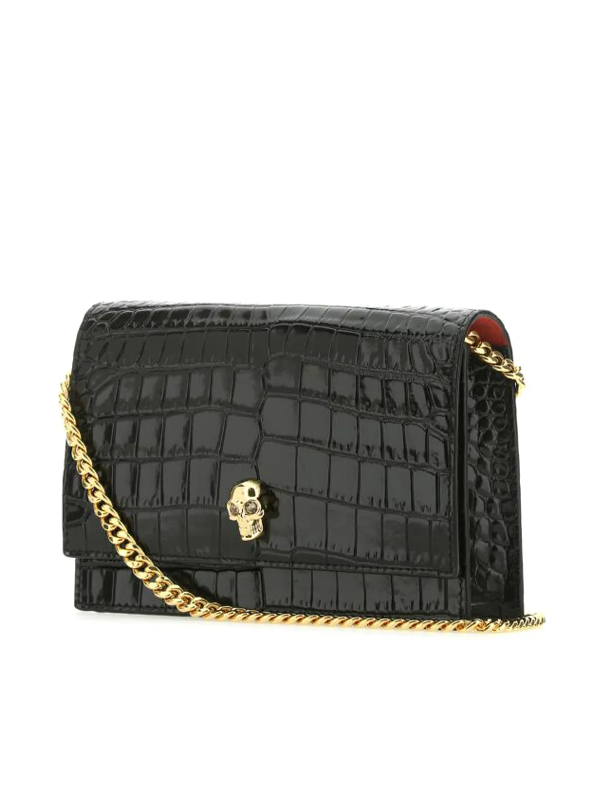 crocodile effect crossbody bag