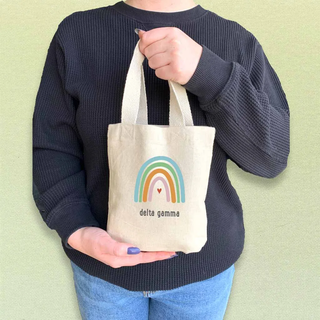 Delta Gamma Sorority Rainbow Mini Tote Gift Bag