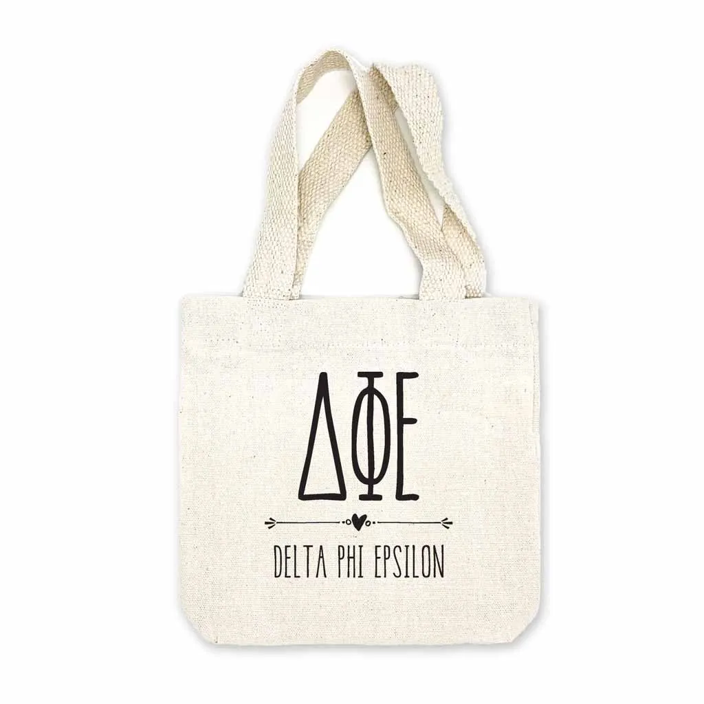 Delta Phi Epsilon Boho Design on Mini Tote Gift Bag