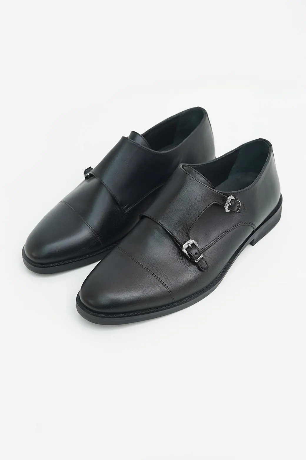 DOUBLE MONK LEATHER SHOES