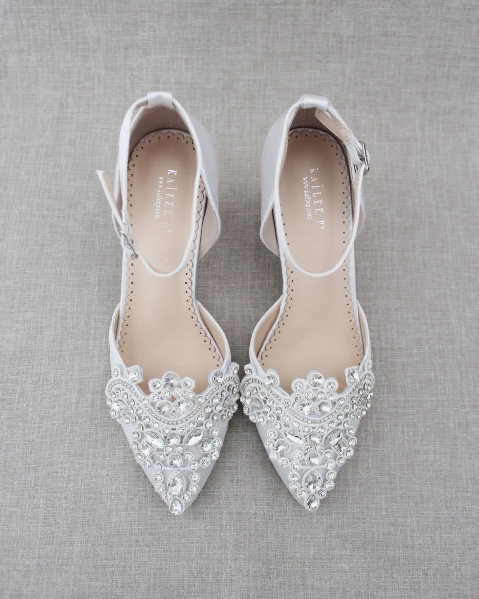 Embellished Rhinestones Block Heel for Wedding