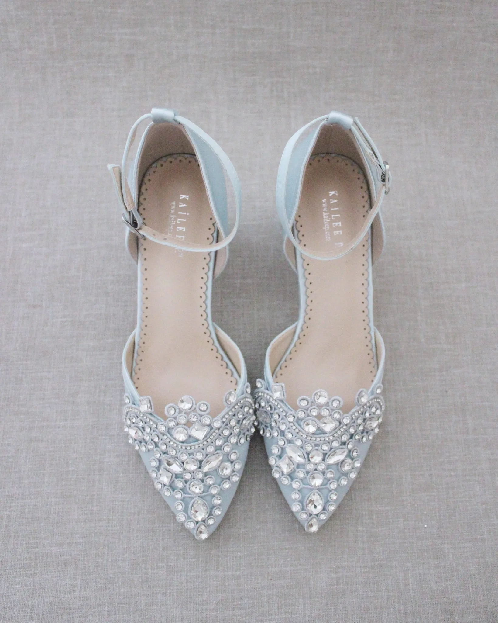 Embellished Rhinestones Block Heel for Wedding