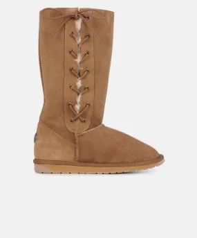 Emu Platinum Hi Lace Chestnut Sheepskin Boots