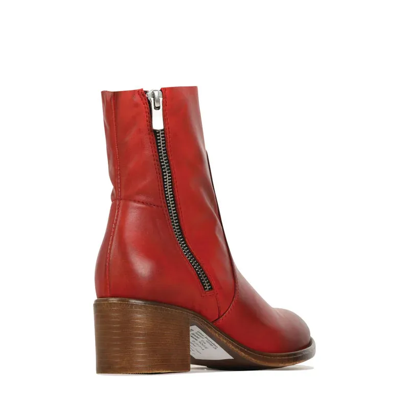 EOS Rogue Ruby Leather Ankle Boot