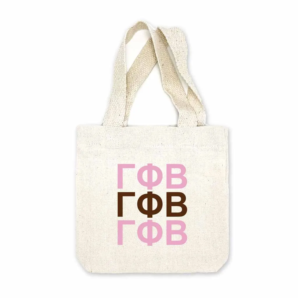 Gamma Phi Beta Sorority Greek Letters Mini Tote Gift Bag