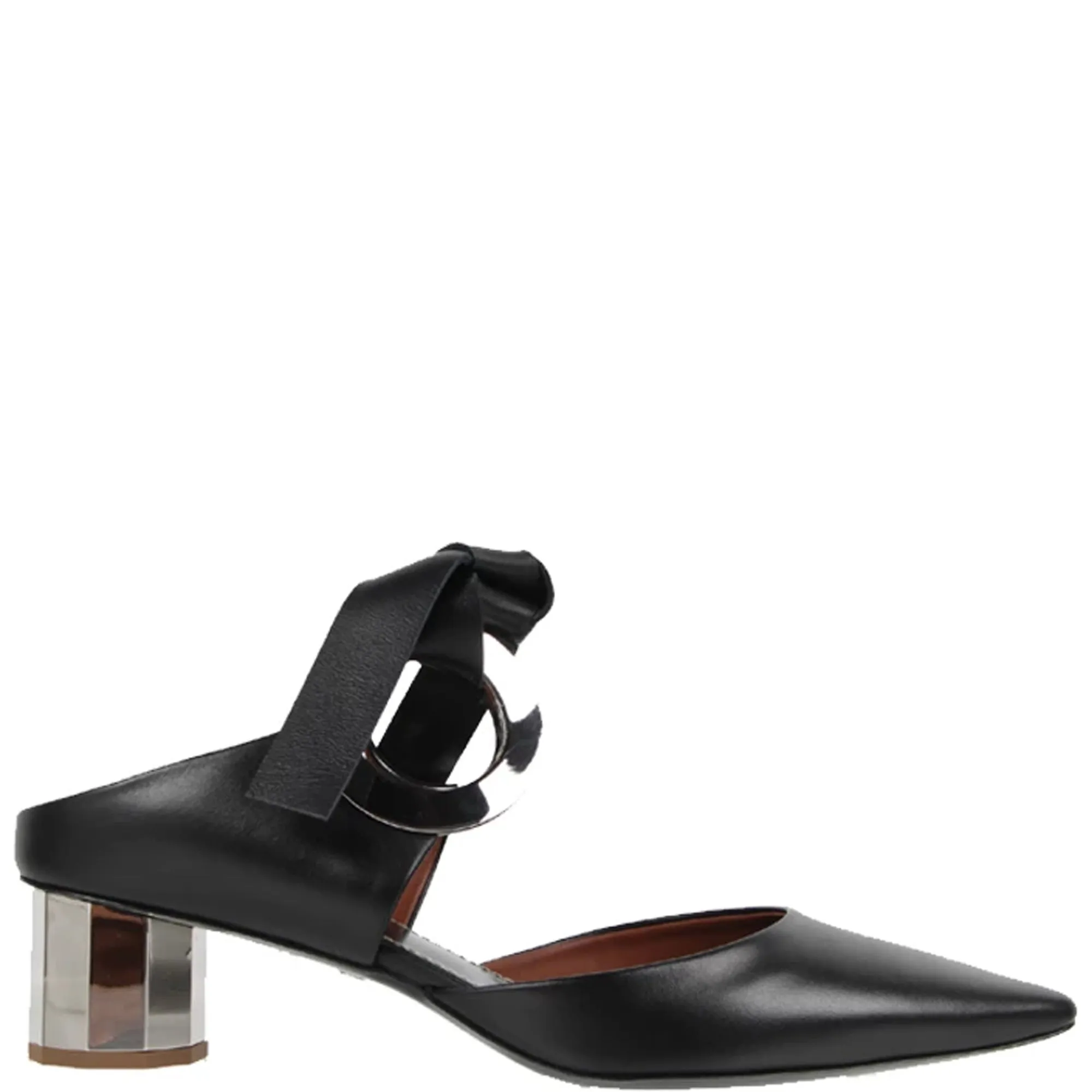 Grommet Block Mules 40 Nappa, Black