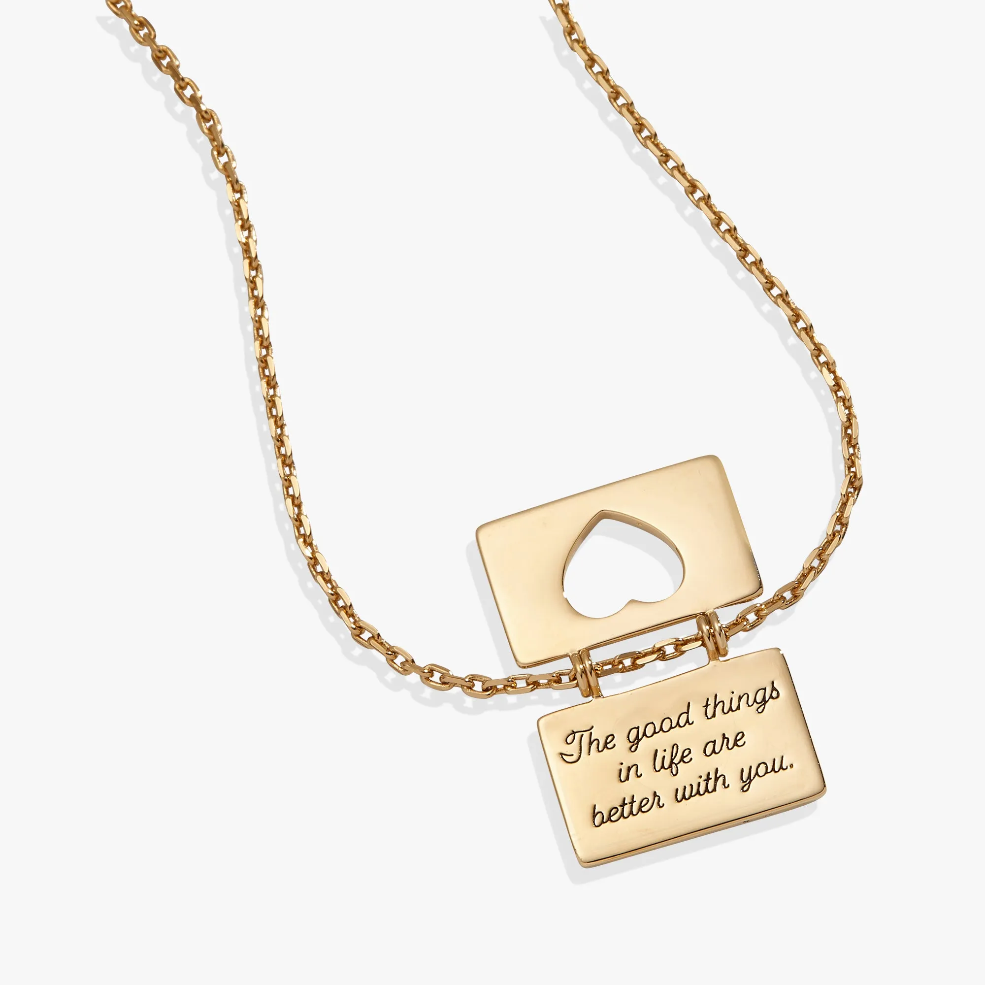 Hidden Message Heart Affirmation Necklace