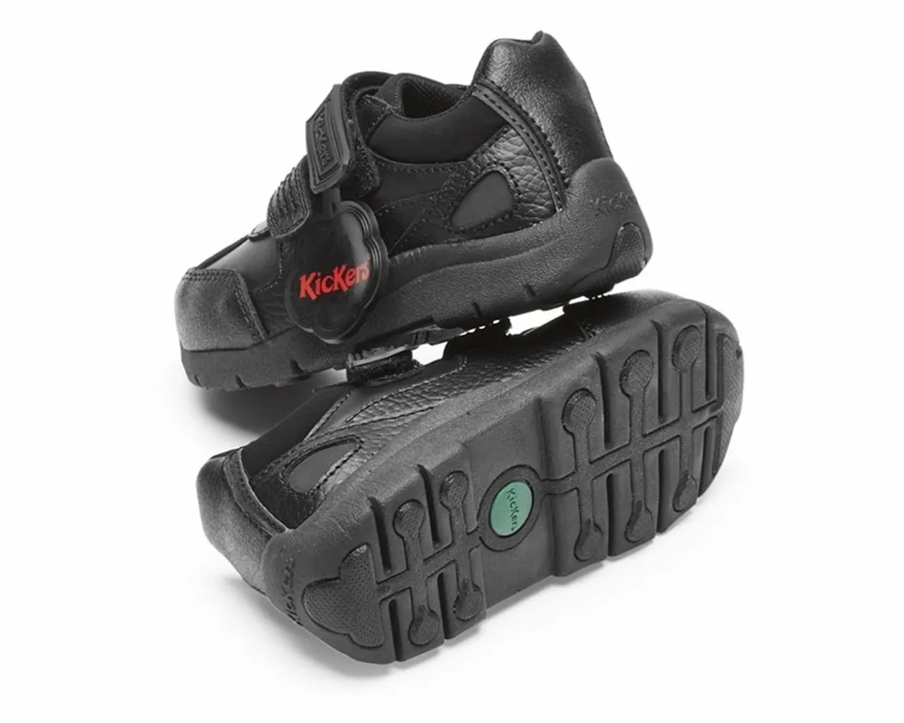 Kickers 114173 Reflex Leather IM Kids Shoes Black