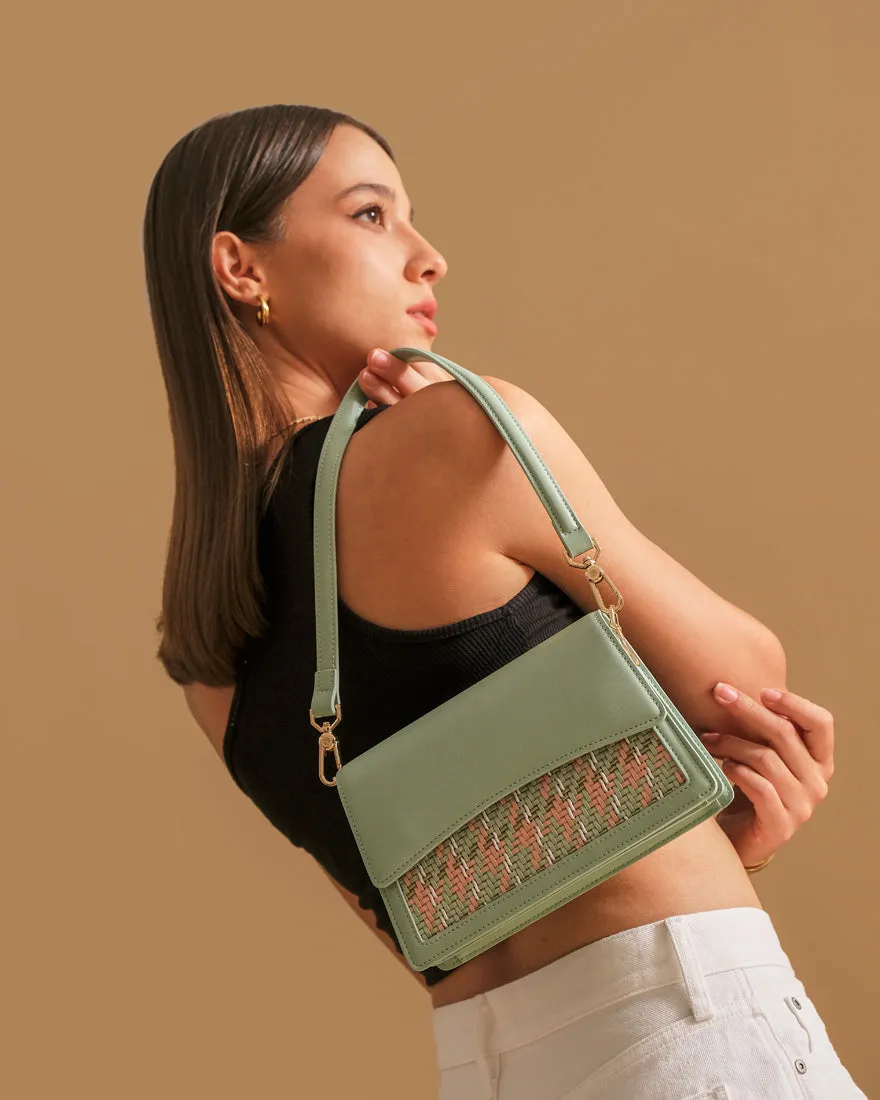 Leonora Woven Shoulder Bag