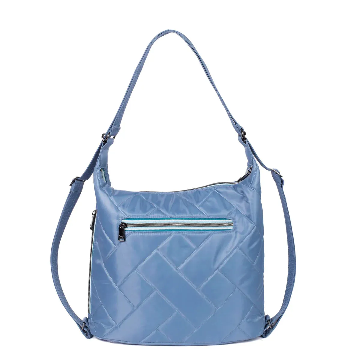 LUG Zipliner 2 Convertible Hobo Bag in Blue moon