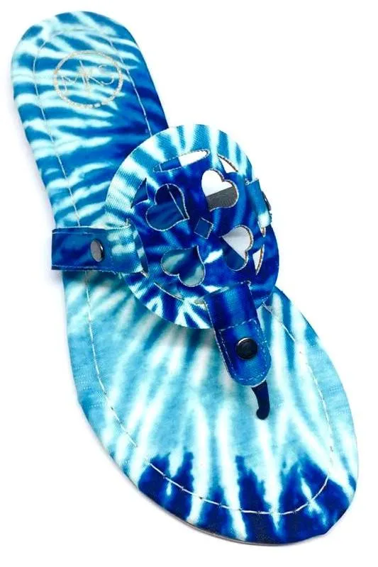 LULU SANDALS IN OCEAN WAVES BLUE