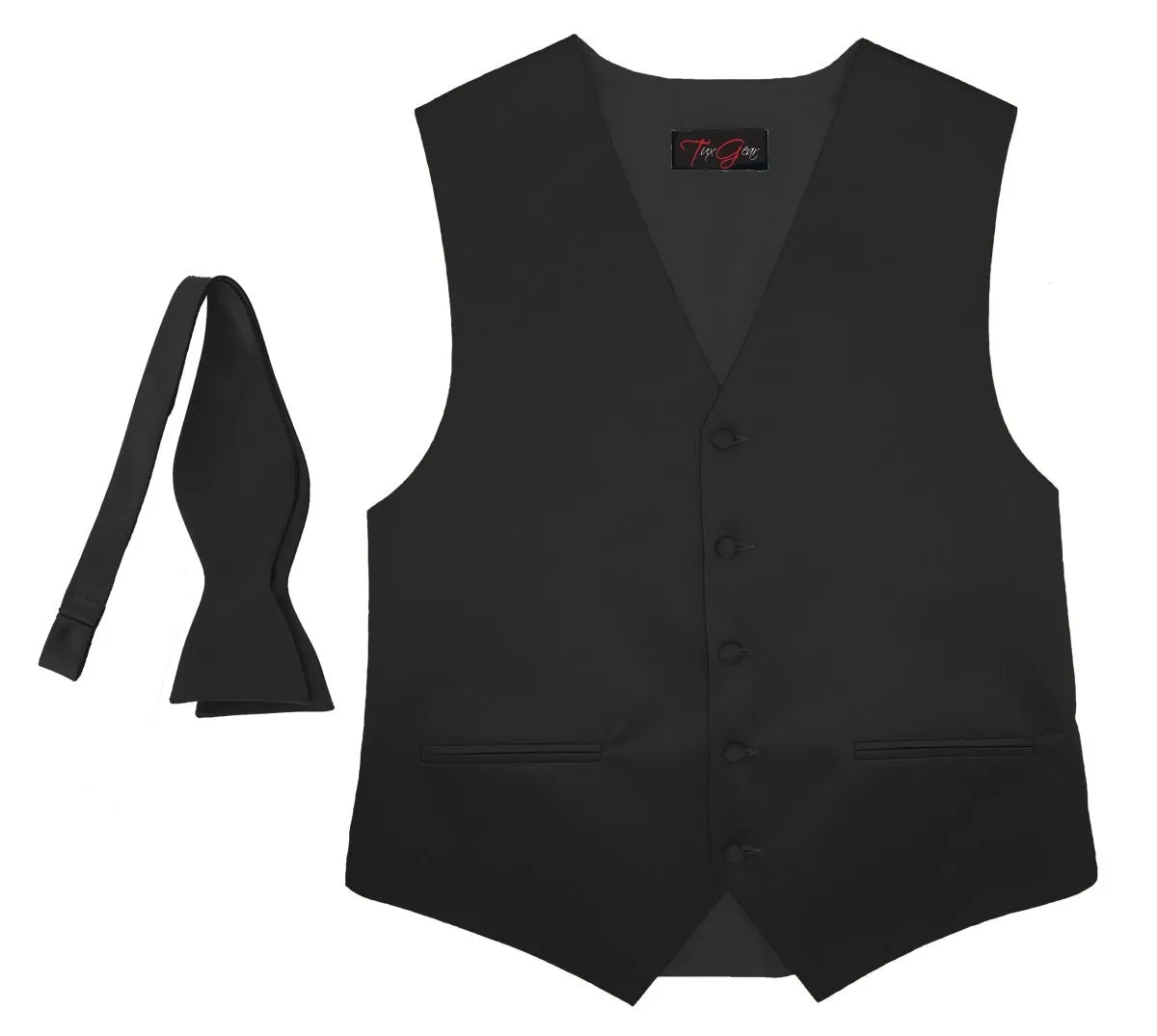 Mens Tuxedo Vest and Tie Sets Fullback Design in Popular Formal Wedding Colors