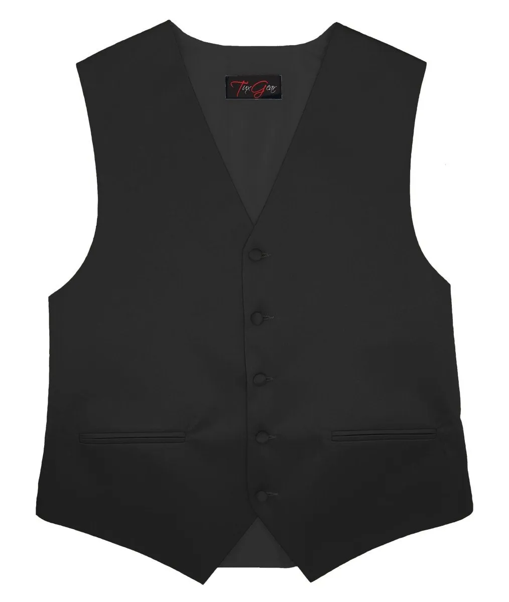 Mens Tuxedo Vest and Tie Sets Fullback Design in Popular Formal Wedding Colors