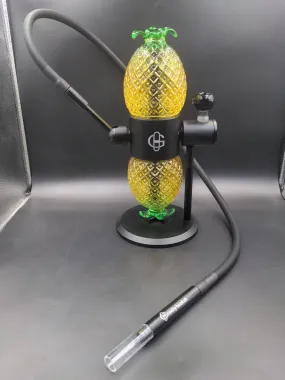 Metal/Glass Double Chamber Pineapple Gravity Bong