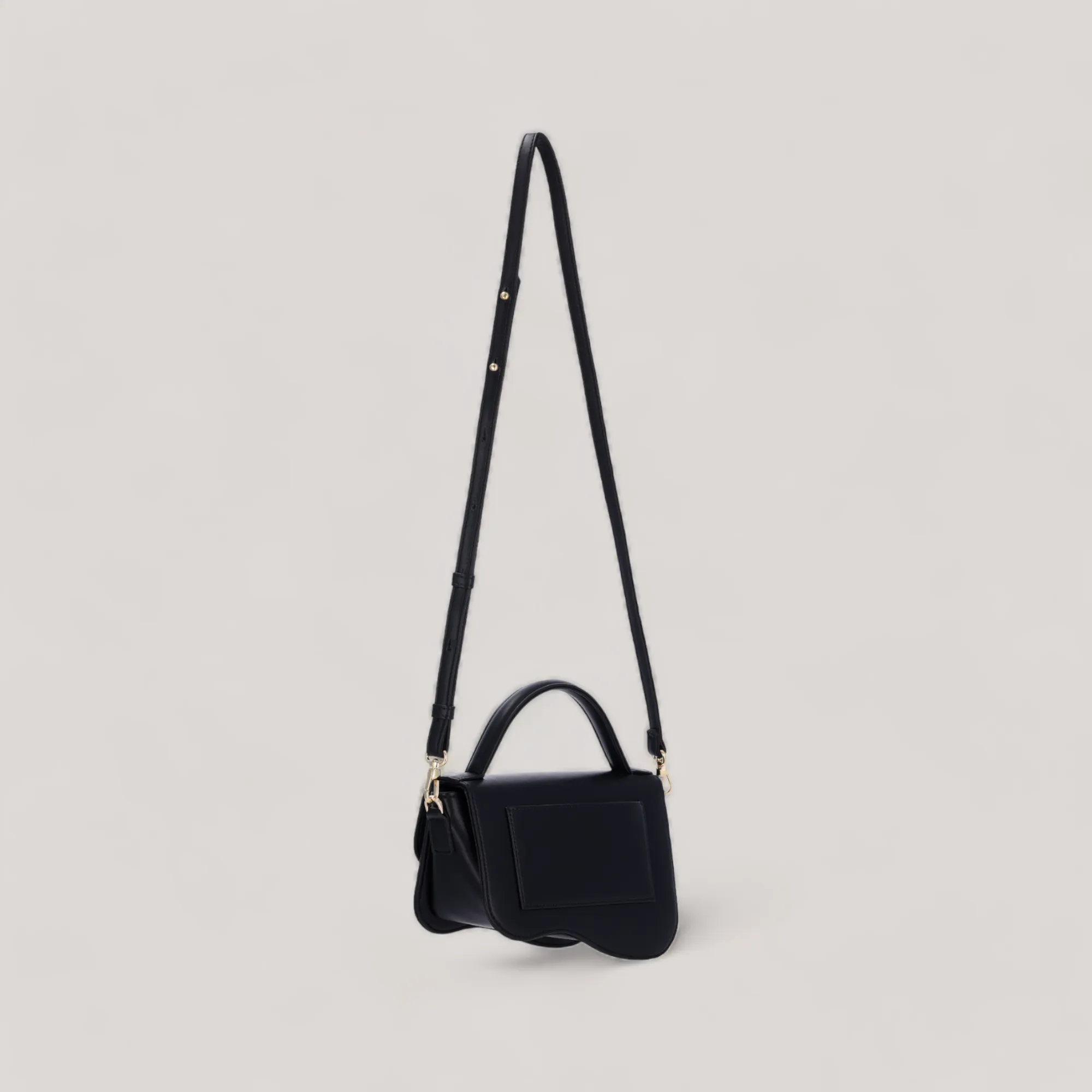 Nami - Mini Shoulder Bag - Black Ink Corn Leather