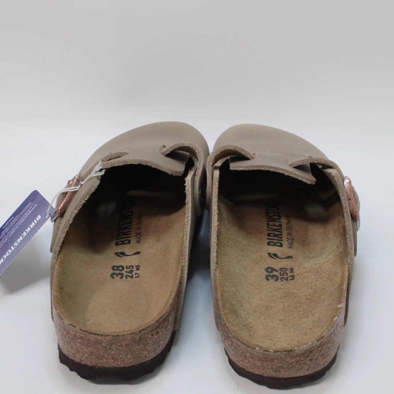 Odd Sizes - Womens Birkenstock Boston Clogs Tobacco Brown - UK Sizes  Right 5.5/Left 5