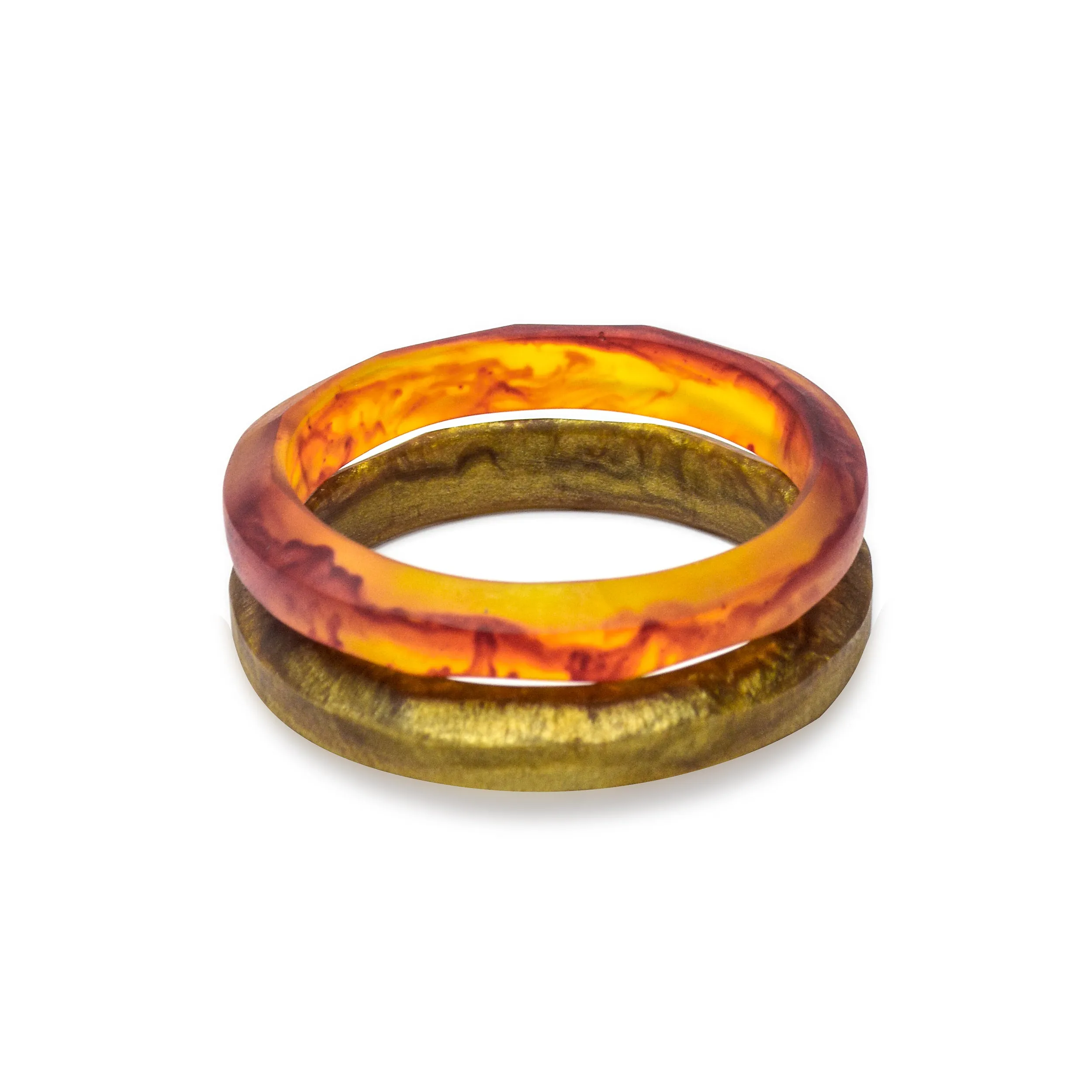 Pilgrim Double Resin Bangle Set