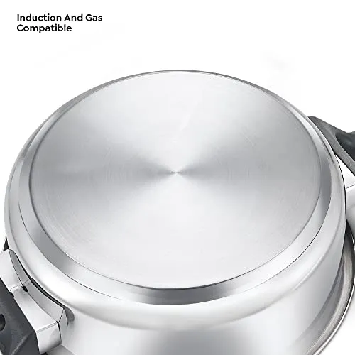 Prestige Svachh FLIP-ON MiniSS Pressure Cooker 18 cm-2 L with Glass Lid