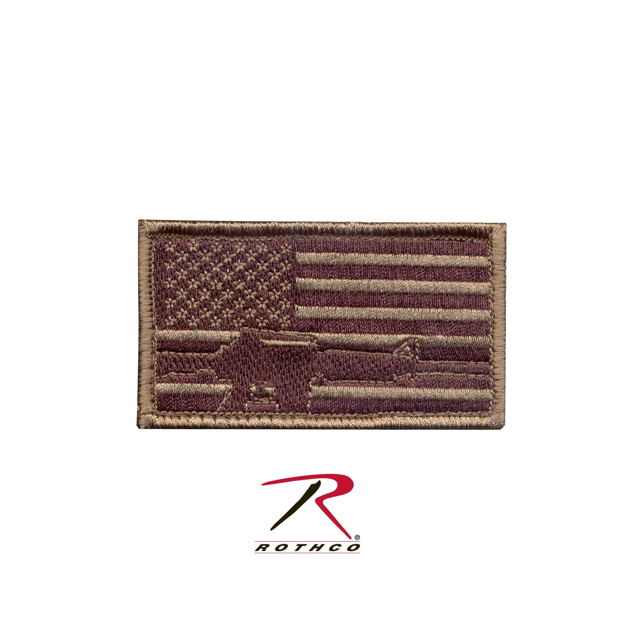 Rothco Subdued Flag & Rifle Morale Patch