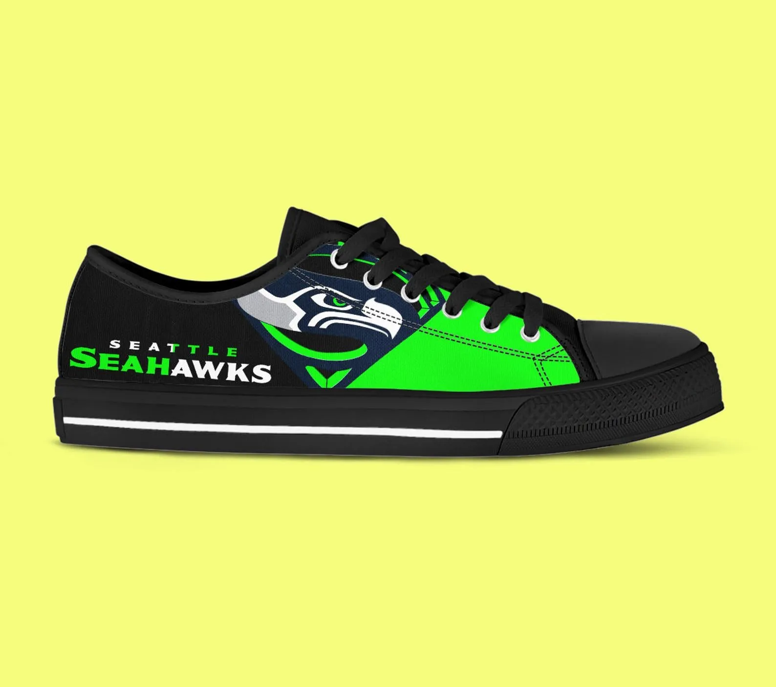 Seattle Seahawks Custom Lowtop, Football Custom Shoes, Sport Lowtop, Canvas Shoes, Canvas Lowtop, Unisex Shoes, Gift Birthday