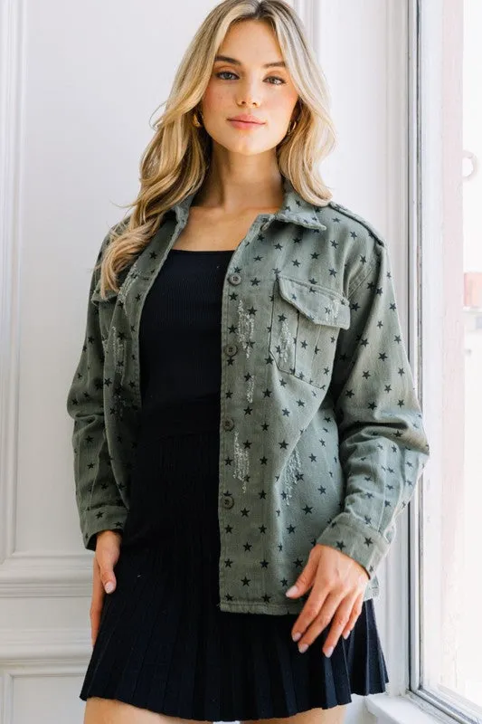 Star of the Show Distressed Jacket